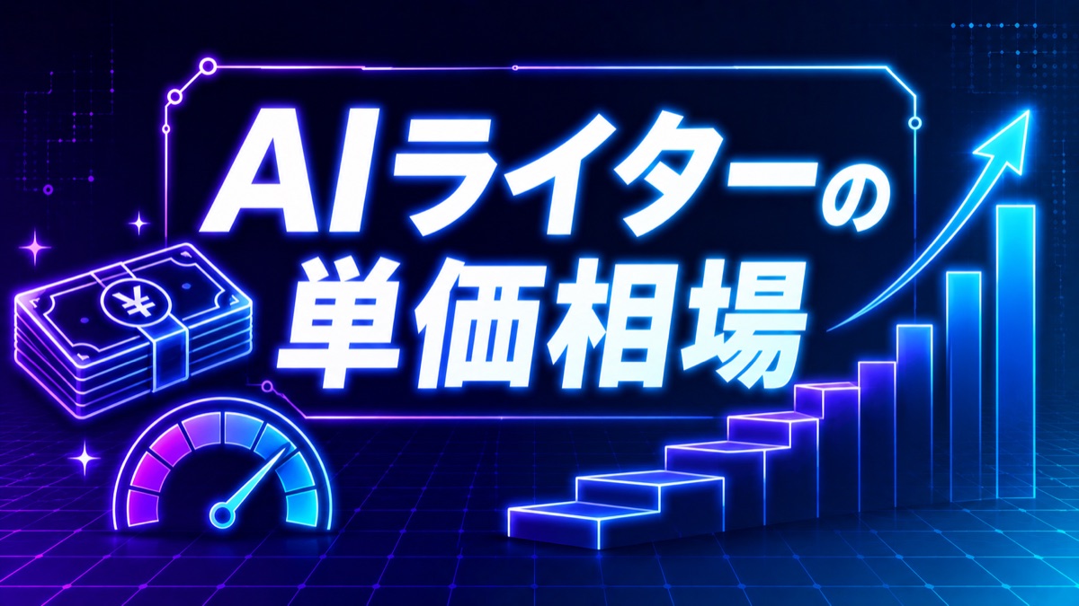 AIライターの単価相場｜時給換算と単価UPの3つのコツ【2026年最新】