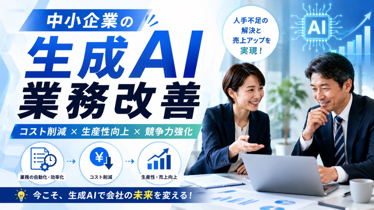 中小企業の生成AI業務改善5ステップ|ROI試算と失敗回避策